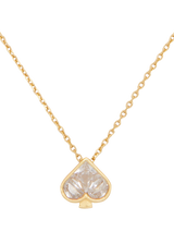 John Lewis kate spade new york Mini Cubic Zirconia Spade Pendant Necklace- Buy online at McGrocer