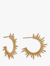 John Lewis Rachel Jackson London Electric Goddess Art Deco Sun Gold Hoop Earrings- Buy online at McGrocer