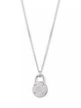 John Lewis Lauren Ralph Lauren Sterling Silver and Diamond Signature Padlock Pendant Necklace, Silver- Buy online at McGrocer