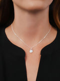 Lauren Ralph Lauren sterling silver diamond padlock necklace 35cm - British product