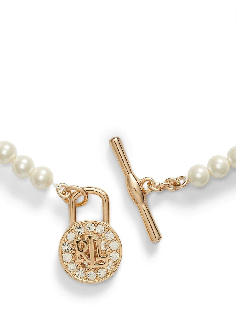 Lauren Ralph Lauren faux pearl padlock necklace, UK version