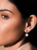Ralph Lauren faux pearl cubic zirconia drop earrings gold (British brand)