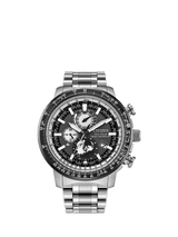 John Lewis Citizen BY3006-53H Pro Master Chronograph Eco-Drive Men's Watch, Silver/Blue- Buy online at McGrocer