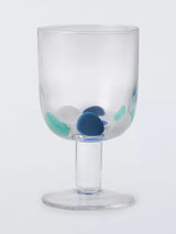 John Lewis Short Stem Wine Glass with Confetti Smudge Pattern, 230ml, Blue- Buy online at McGrocer