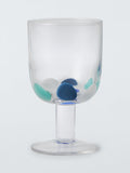 John Lewis short stem wine glass with confetti smudge pattern 230ml blue, UK version