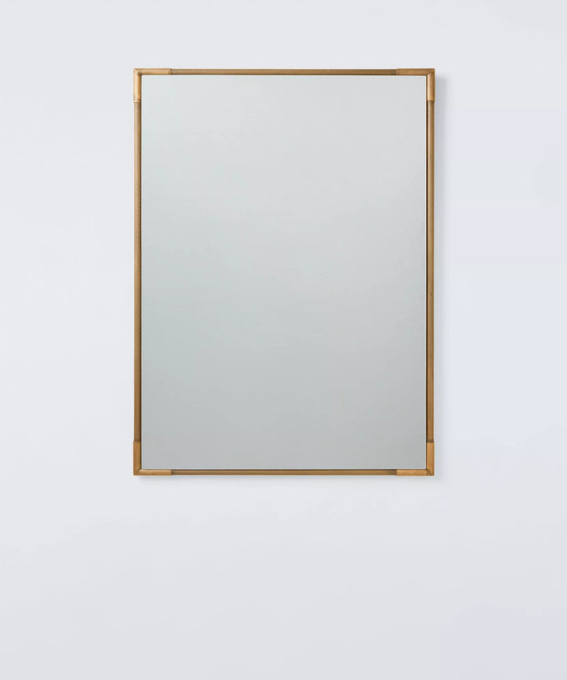 John Lewis Knurl wall mirror antique brass 90x60cm - British product