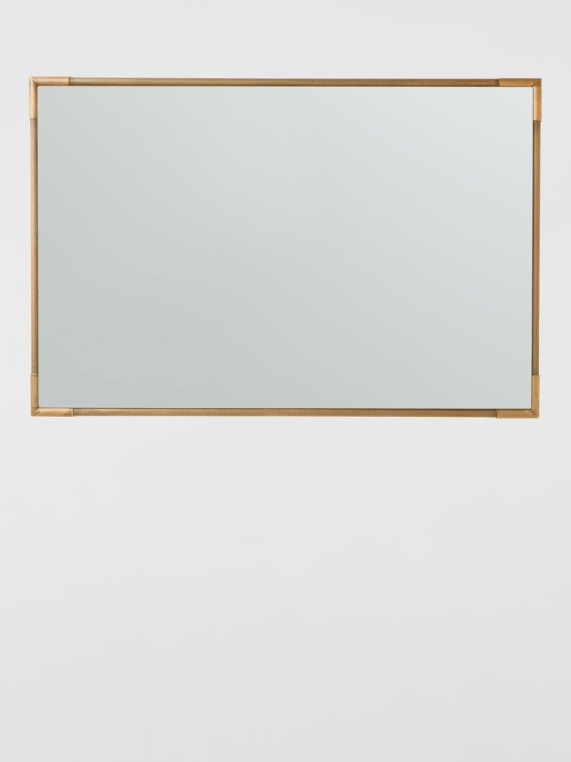 John Lewis Knurl wall mirror antique brass 90x60cm - British product