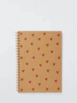 John Lewis John Lewis A4 Kraft Hearts Notebook Multi- Buy online at McGrocer