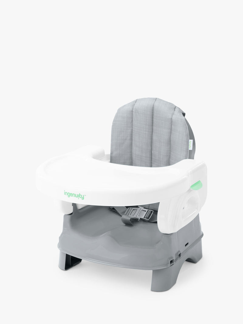 Foldable Adjustable Height Booster Seat with Tray for Babies 6 Months to 3 Years