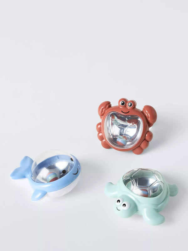 Floating Bath Twinkler Toys with Mirrors and Balls, Set of 3