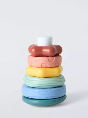 John Lewis 7-Piece Stacking Rings Set Wooden Toy