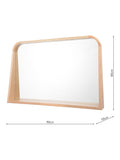 Där Fulgencio rectangular wooden shelf wall mirror 90x60cm natural (British brand)