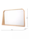 Där Fulgencio rectangular wooden shelf wall mirror 90x60cm natural (British brand)