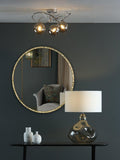 Där Jinelle hammered texture round wall mirror 80cm gold, UK version