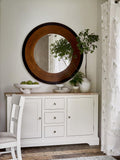 Laura Ashley round wall mirror bronze 110cm, UK version