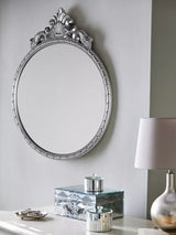 John Lewis Round Wall Mirror with Ornate Frame, 73 x 58cm- Buy online at McGrocer