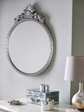 Laura Ashley Overton round wall mirror 73 x 58cm, UK version