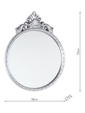 Laura Ashley Overton round wall mirror 73 x 58cm, UK version