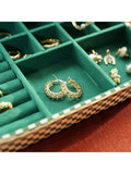 Daisy London jewellery case green Shrimps checkerboard (British brand)