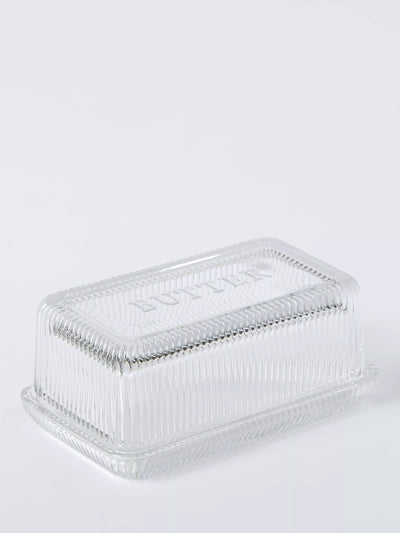 John Lewis John Lewis Glass Butter Dish, Clear- Buy online at McGrocer