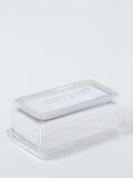 John Lewis clear glass butter dish, UK version