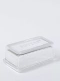 John Lewis clear glass butter dish, UK version