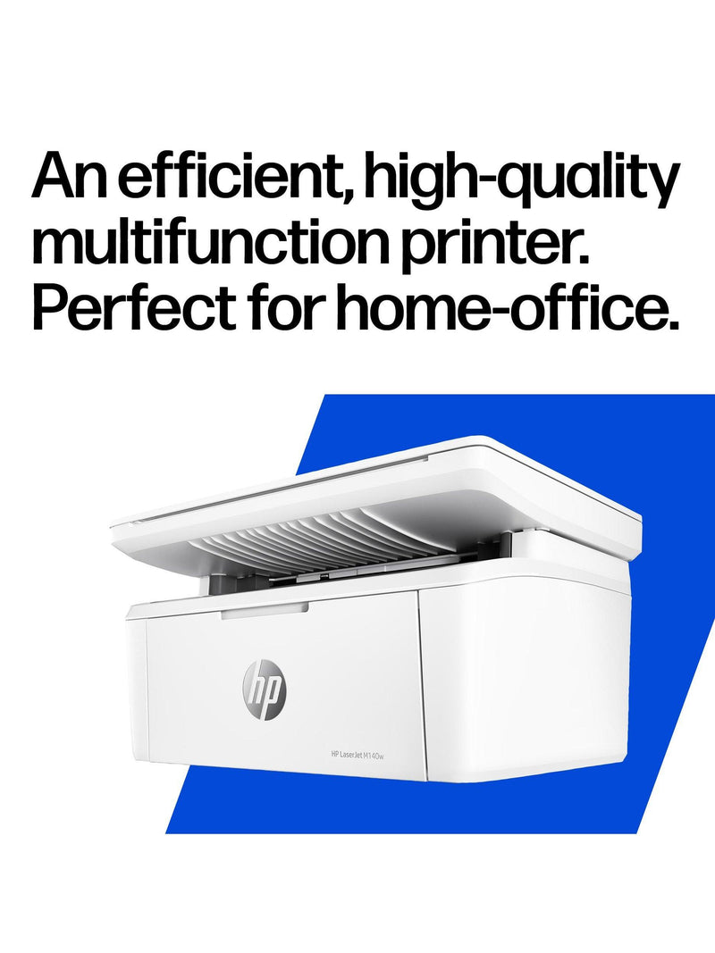 HP LaserJet M140w monochrome multifunction printer white - British product