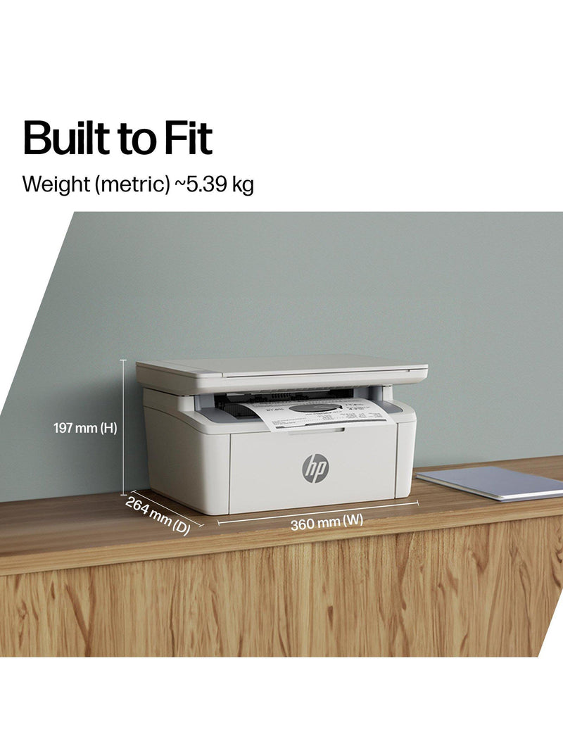 HP LaserJet M140w monochrome multifunction printer white - British product