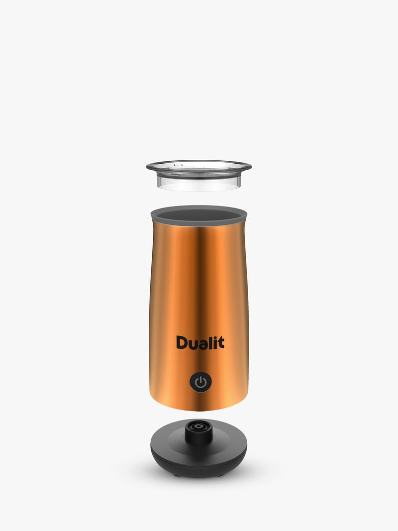 Dualit hot chocolate maker and milk frother in copper - British product