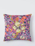 Morris & Co. Golden Lily Velvet Cushion, imported from the UK