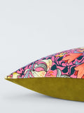 Morris & Co. Golden Lily Velvet Cushion, imported from the UK