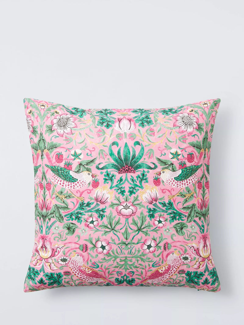 Morris & Co. Strawberry Thief cushion 45cm, imported from the UK