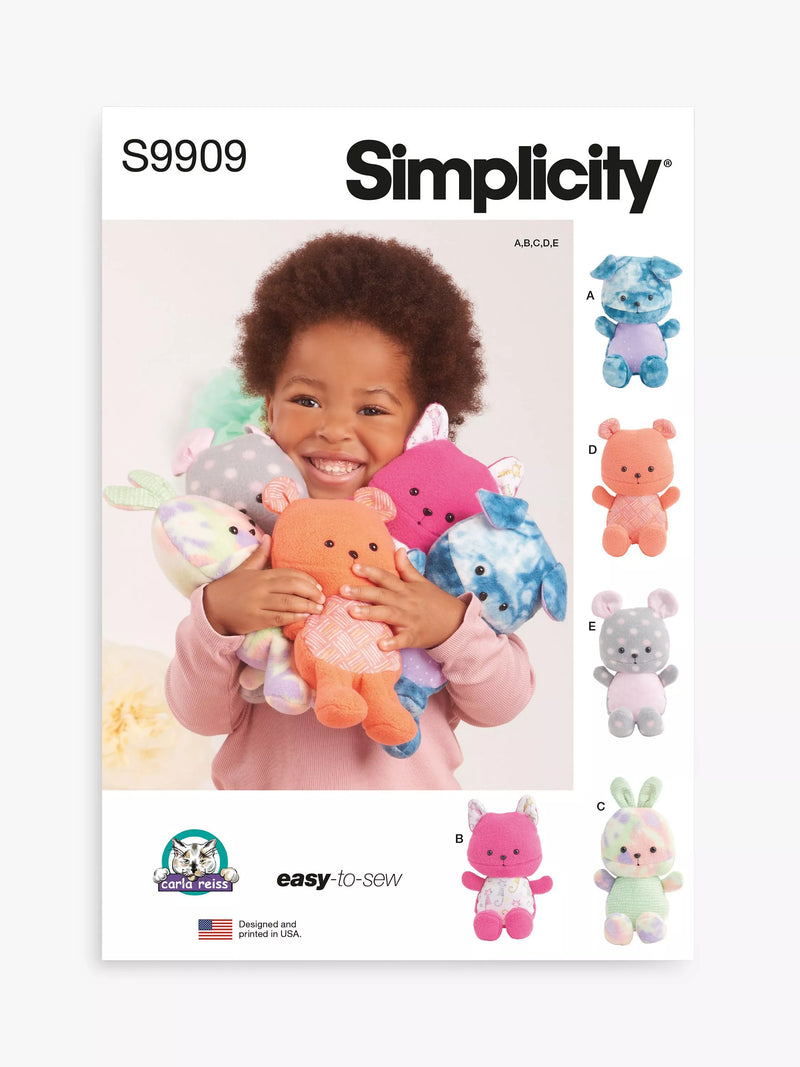 Simplicity sewing pattern plush animals 23cm (British brand)