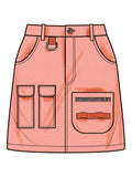 Simplicity cargo mini skirt sewing pattern S9924, UK version