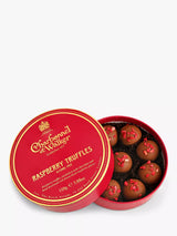 John Lewis Raspberry Milk Chocolate Truffles Decorated with Freeze-Dried Raspberries, 110g- Buy online at McGrocer