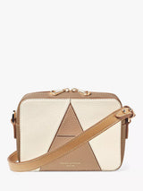 John Lewis Aspinal of London Pebble Leather Camera A Cross Body Bag Cream/Taupe- Buy online at McGrocer
