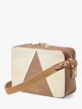 Aspinal of London camera crossbody bag pebble leather cream taupe (British brand)