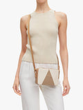 Aspinal of London camera crossbody bag pebble leather cream taupe (British brand)