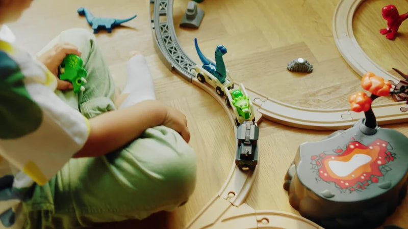 BRIO dinosaur erupting volcano playset (British brand)