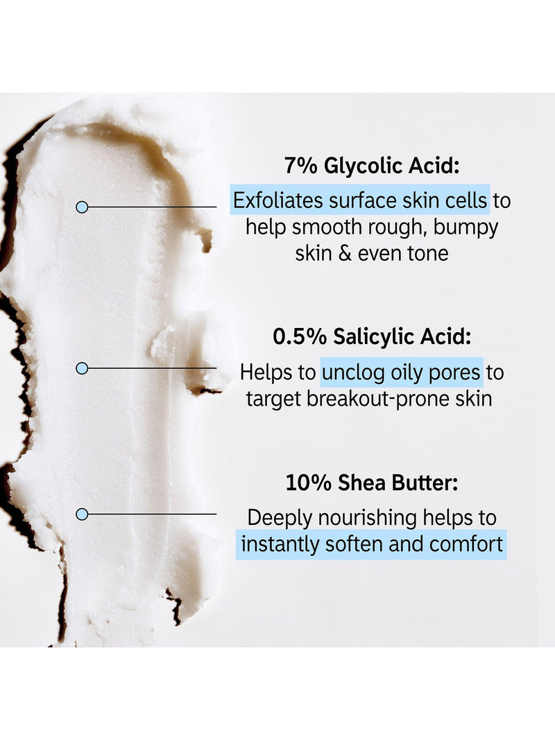 The INKEY List glycolic acid body stick 45g, imported from the UK