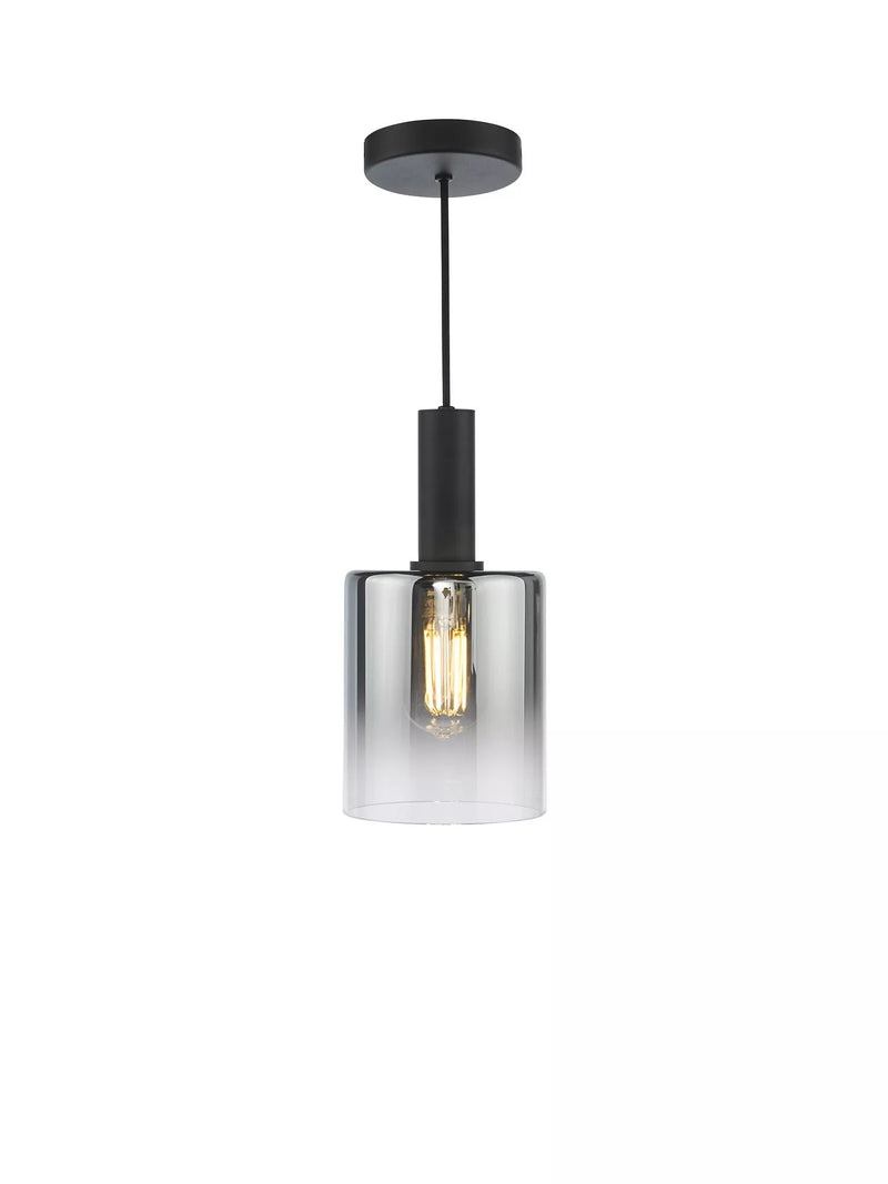 Där Savannah pendant ceiling light black smoked glass - British product
