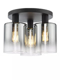 Där Savannah flush ceiling light black smoked, UK version