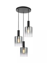 John Lewis Där Savannah 3 Pendant Cluster Ceiling Light, Black/Smoked- Buy online at McGrocer