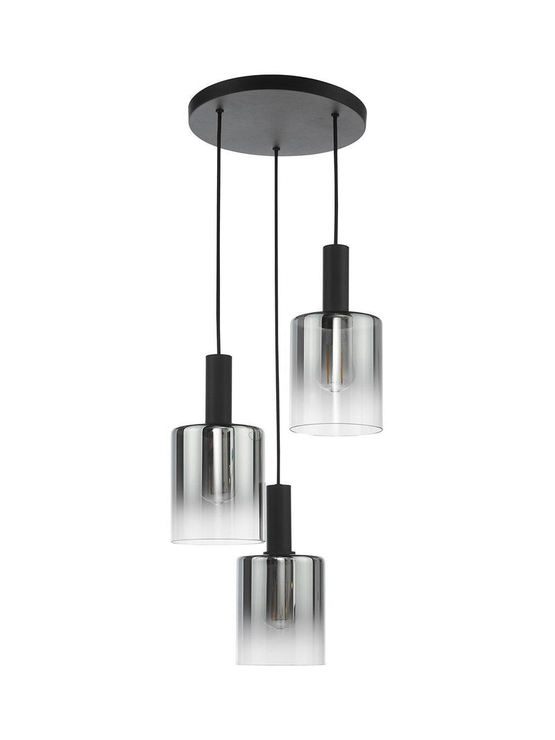 Där Savannah 3 pendant cluster light black smoked - British product