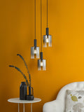 Där Savannah 3 pendant cluster light black smoked - British product