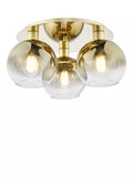 Där Lycia flush ceiling light in gold and ombre - British product