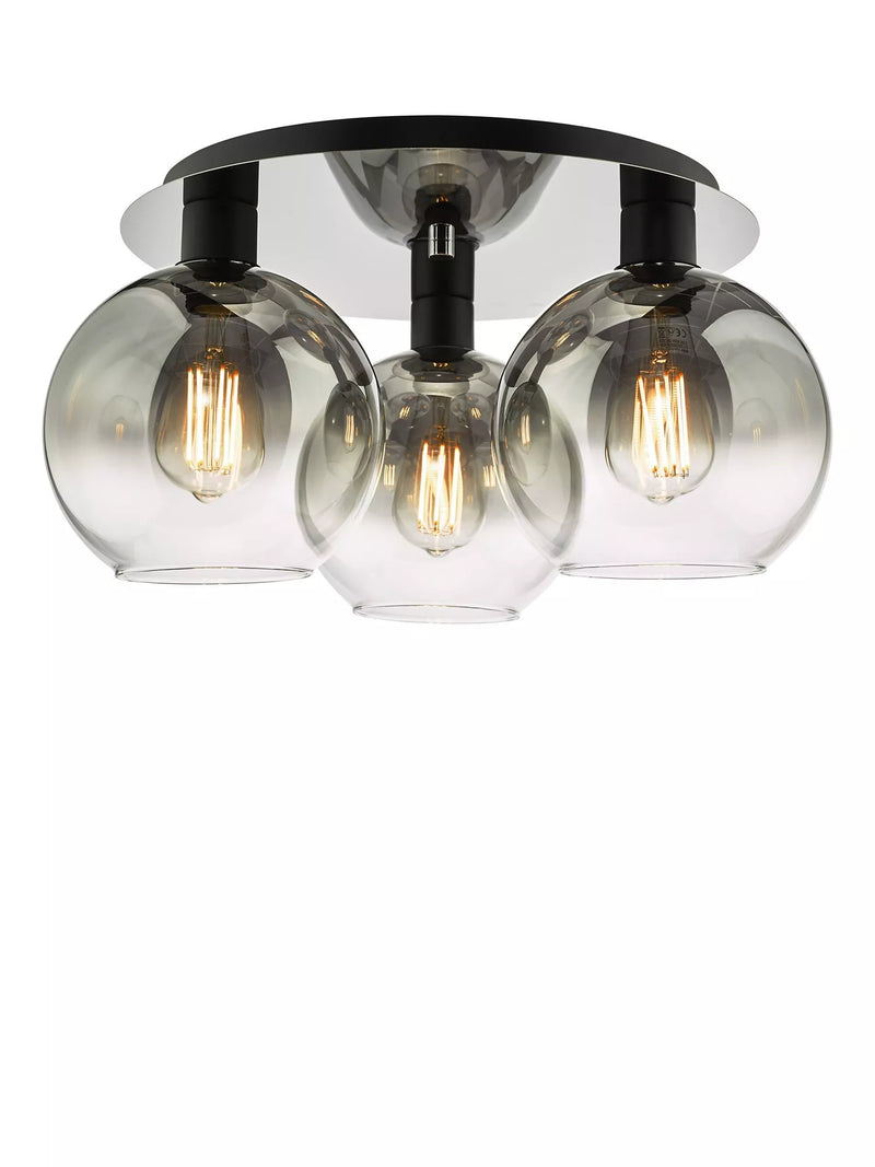 Där black ombre flush ceiling light - British product
