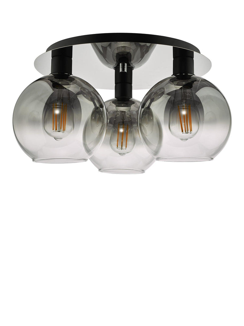 Där black ombre flush ceiling light - British product