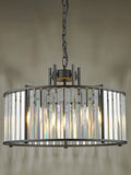 Där Kiran glass 5-arm pendant ceiling light, UK version