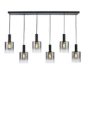 Där Savannah ceiling light black smoked glass - British product